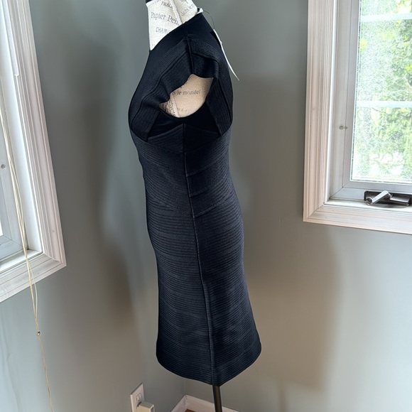 Christian Dior cross top bodycon bandage dress black EUC size Small - Picture 4 of 12